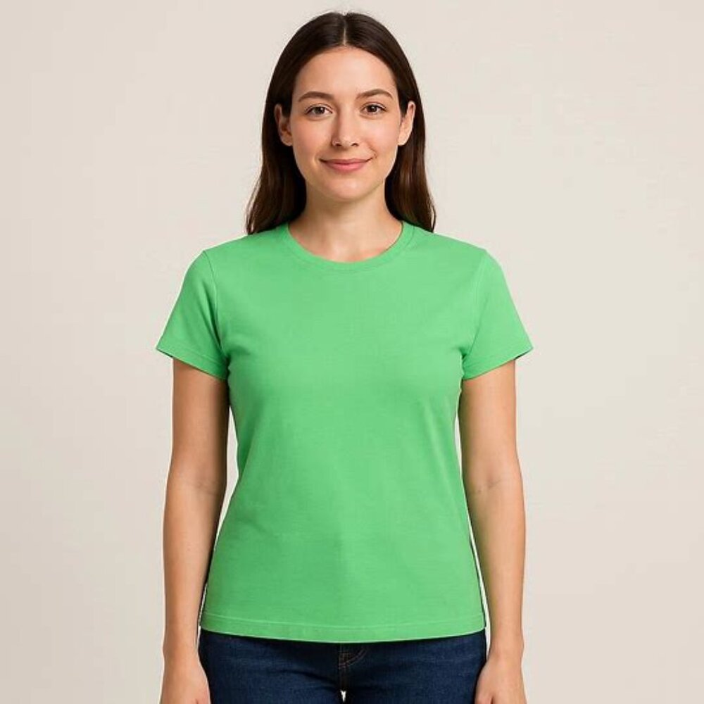 GAP Womens Plus Sz XXL Round Neck Short Sleeve Tee T-Shirt Top Lime Green Stretc
